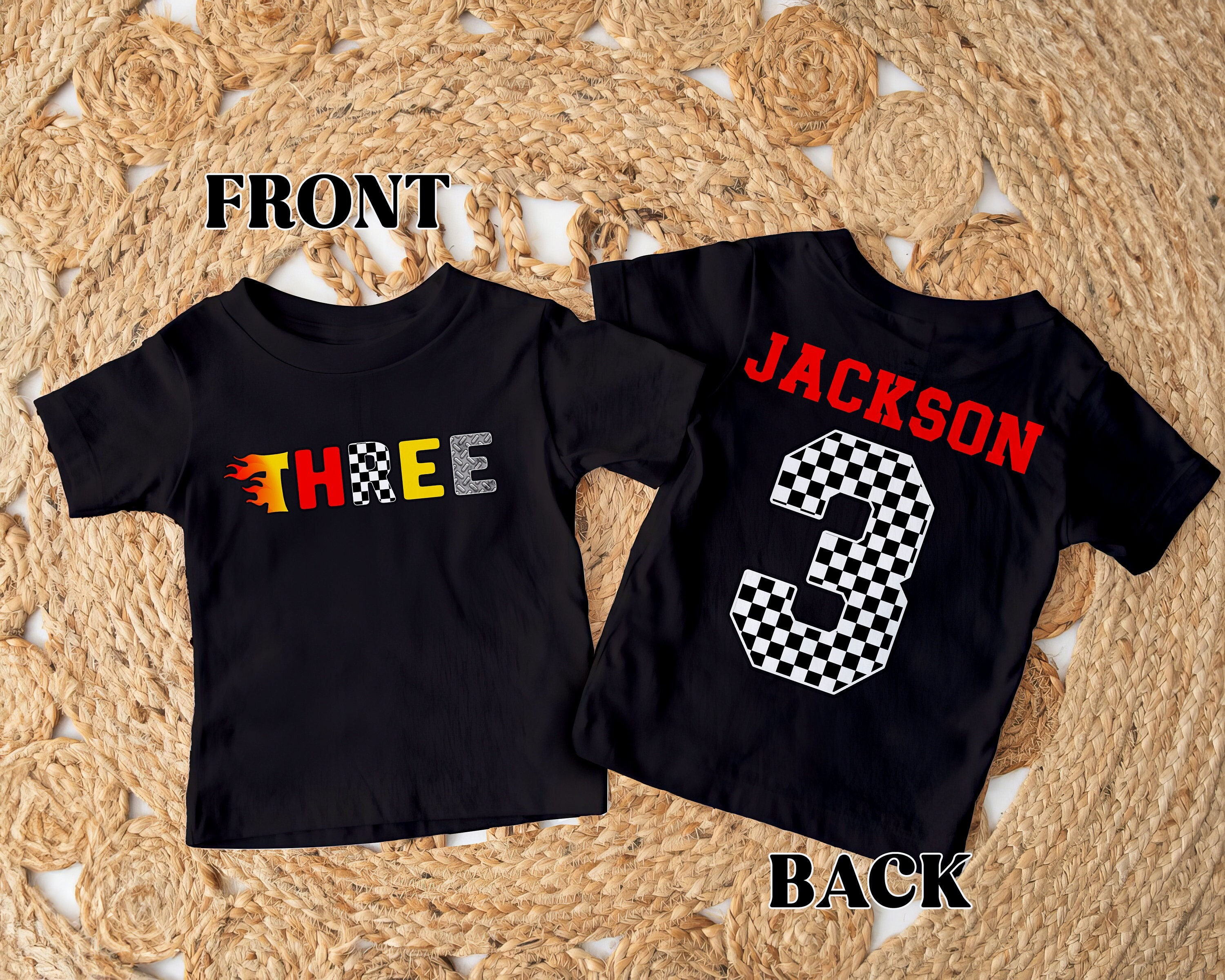 Three Racing Birthday Custom Shirt, Race Car birthday shirt, Three Birthday Shirt, 3rd Birthday Tee, Third Birthday, Racing Birthday Party.