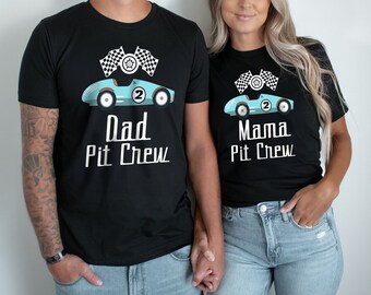 Two Fast Birthday Shirt, Custom Name Age, 2nd Birthday Pit Crew Racing Tee