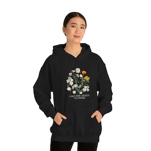 Hooded Sweatshirt, Women&#39;s Sweatshirt, Sweatshirt for Women, Women&#39;s Hoodie, Floral Sweatshirt, Flower Sweatshirt