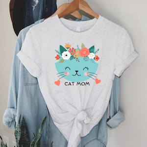 Cat Mom Tee, T shirt for cat mom, Shirt for Women, Tee Shirt for Women, Cat Mom T Shirt, Gift for Cat Mom, Fun T Shirt, Women&#39;s shirt