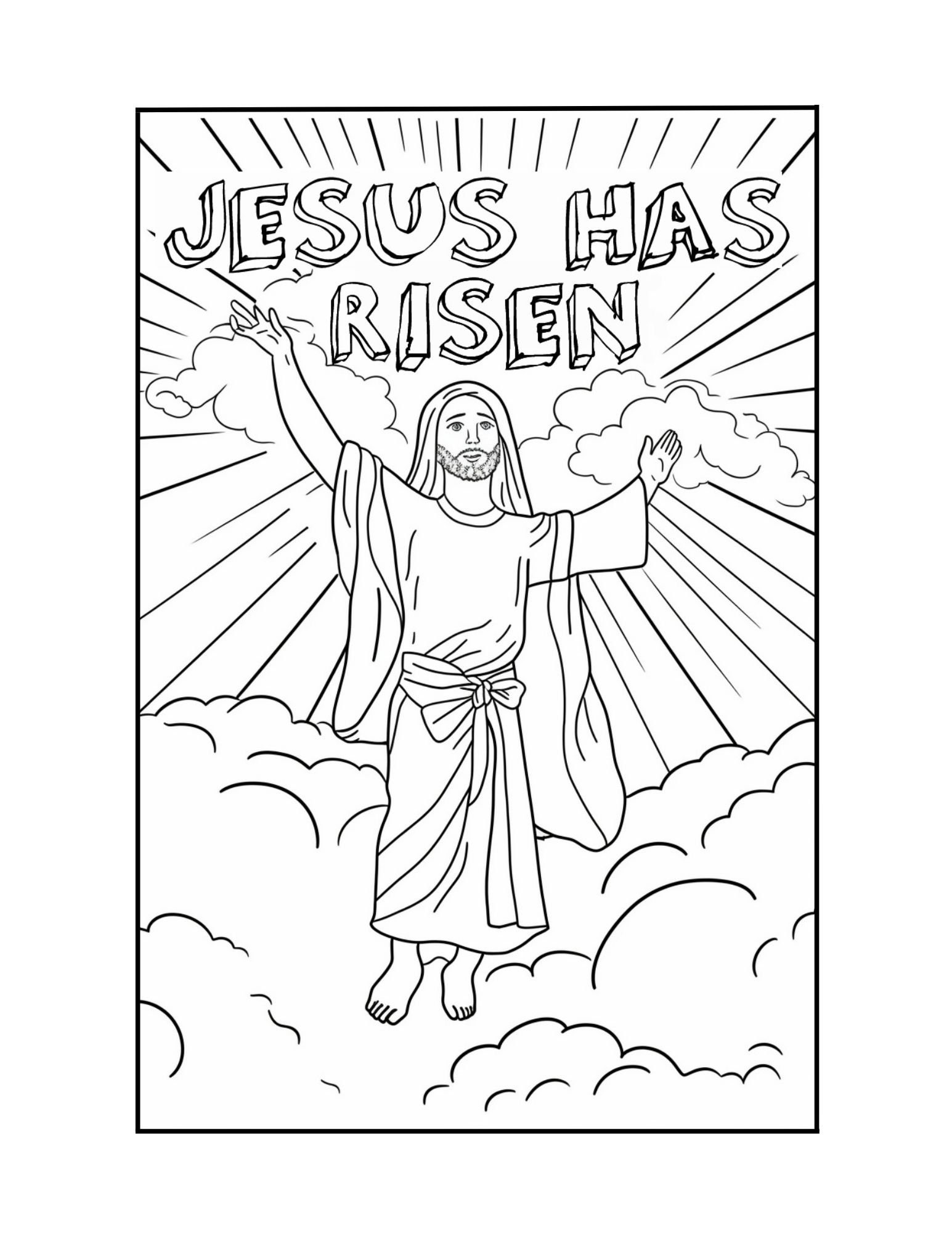 Easter Jesus Coloring Book Pages - Etsy