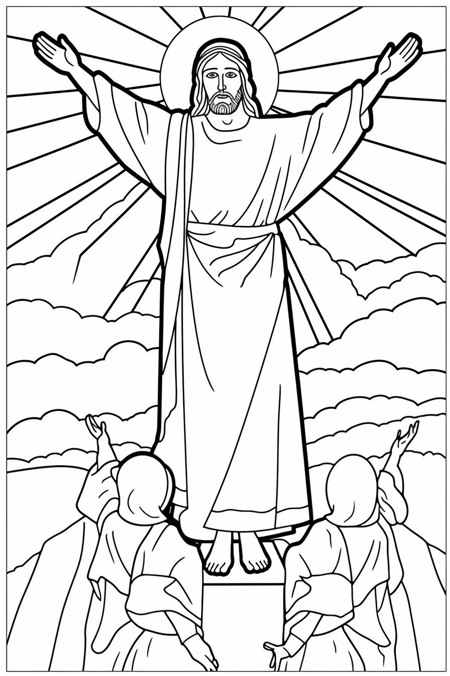Easter Jesus Coloring Book Pages - Etsy