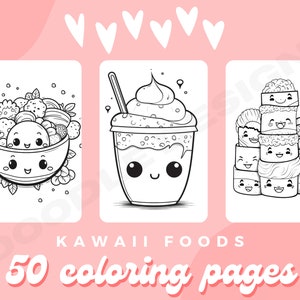 PRINTABLE Cute kawaii Coloring Page, Hand-Drawn Coloring Sheet, cute  Doodles Coloring Page, Kids Coloring Page, Adult Coloring