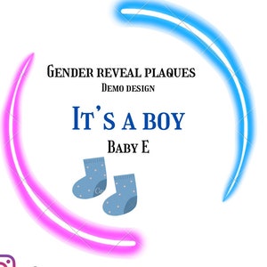 Gender reveal plaque