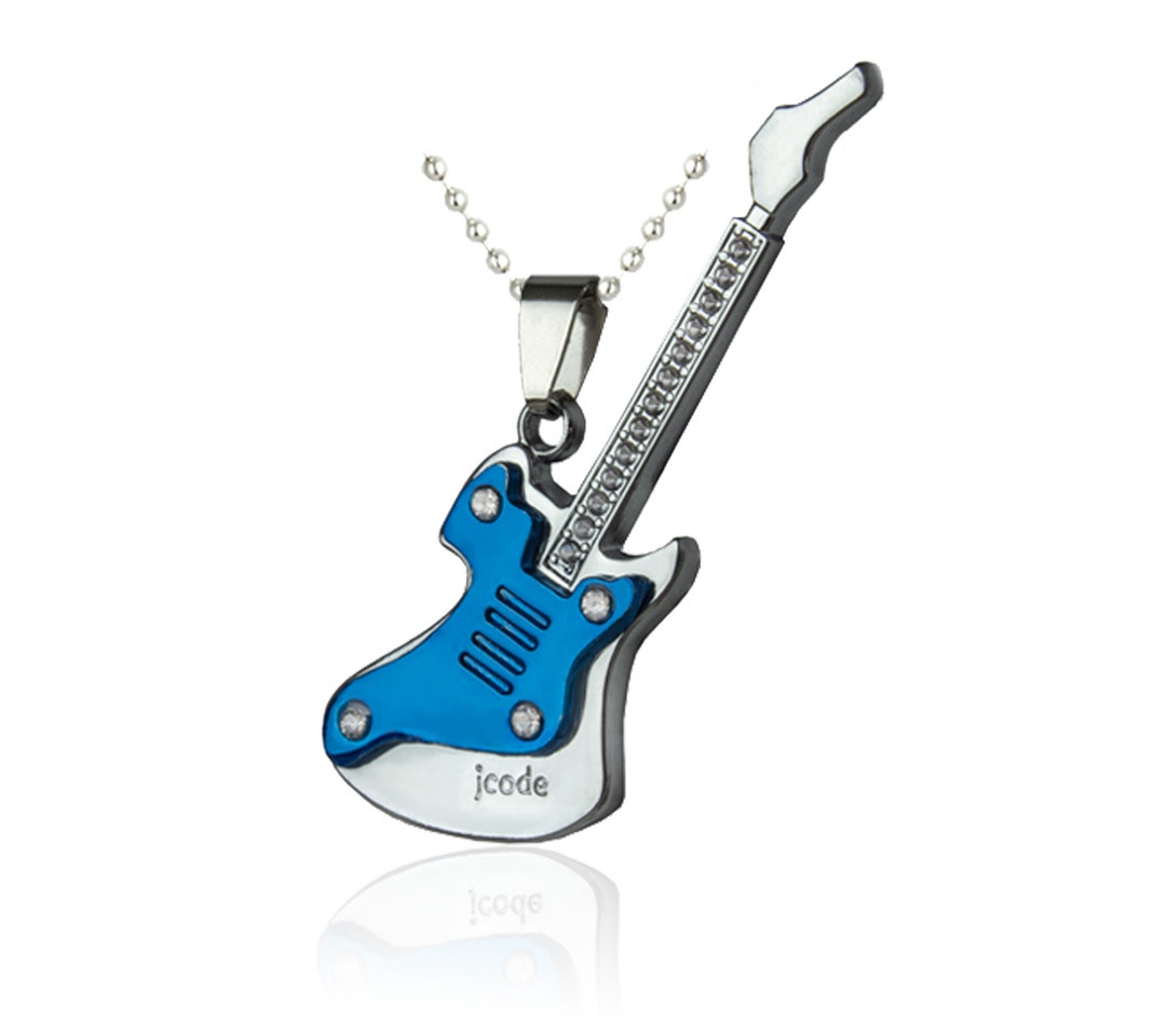 Buy Guitar Rocker Pendant, Surgical Steel Pendant, Anti-allergic, Music ...