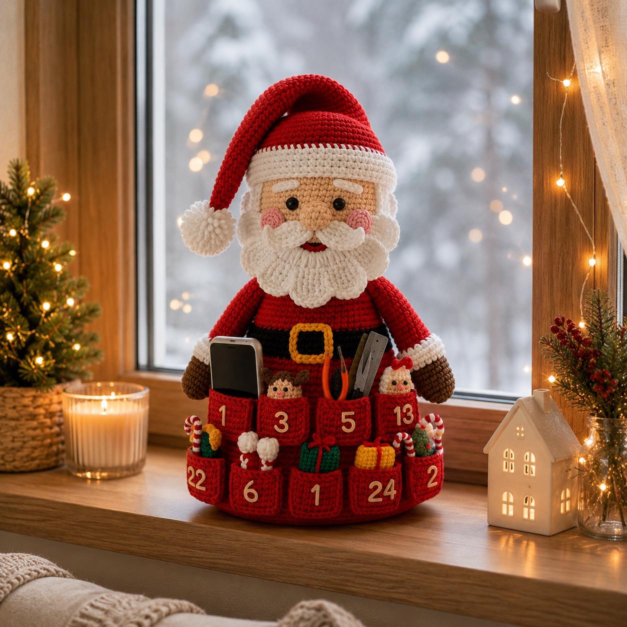 Crochet Santa Advent Calendar Pattern PDF, Christmas Amigurumi ...