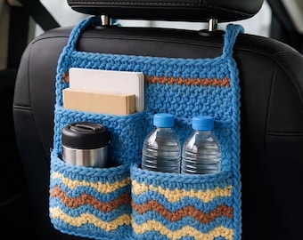 Crochet Hanging Organizer Pattern PDF | Multi Pocket Storage Organizer | Car Seat & Sofa Organizer | Beginner Crochet Pattern