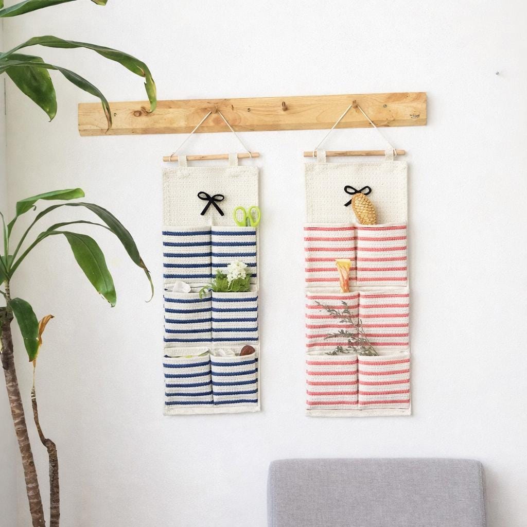 Crochet Wall Organizer Pattern PDF | Hanging Pocket Storage ...
