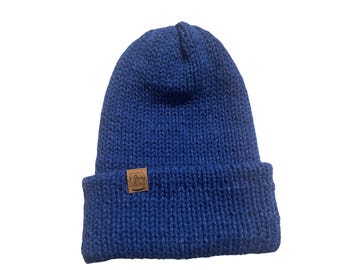 Knitted Double Layer Beanie, Sentro Knitting Machine Beanie, Brimmed Knit Beanie, Winter Hat, Warm Hat for Winter