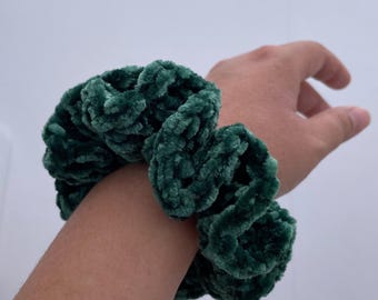 3 Scrunchie Set, Velvet Scrunchie, Crochet Scrunchie, Mix & Match, Soft Crochet Scrunchie, Cute Hair Tie, Soft Hair Elastic, Hair Accessory