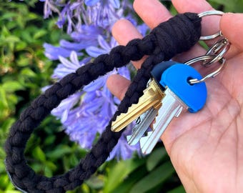 Macrame Wristlet Keychain, Wristlet Keychain, Macrame Keychain, Cute Accessory, Gift for Everyone, Eco Friendly Macrame Cord