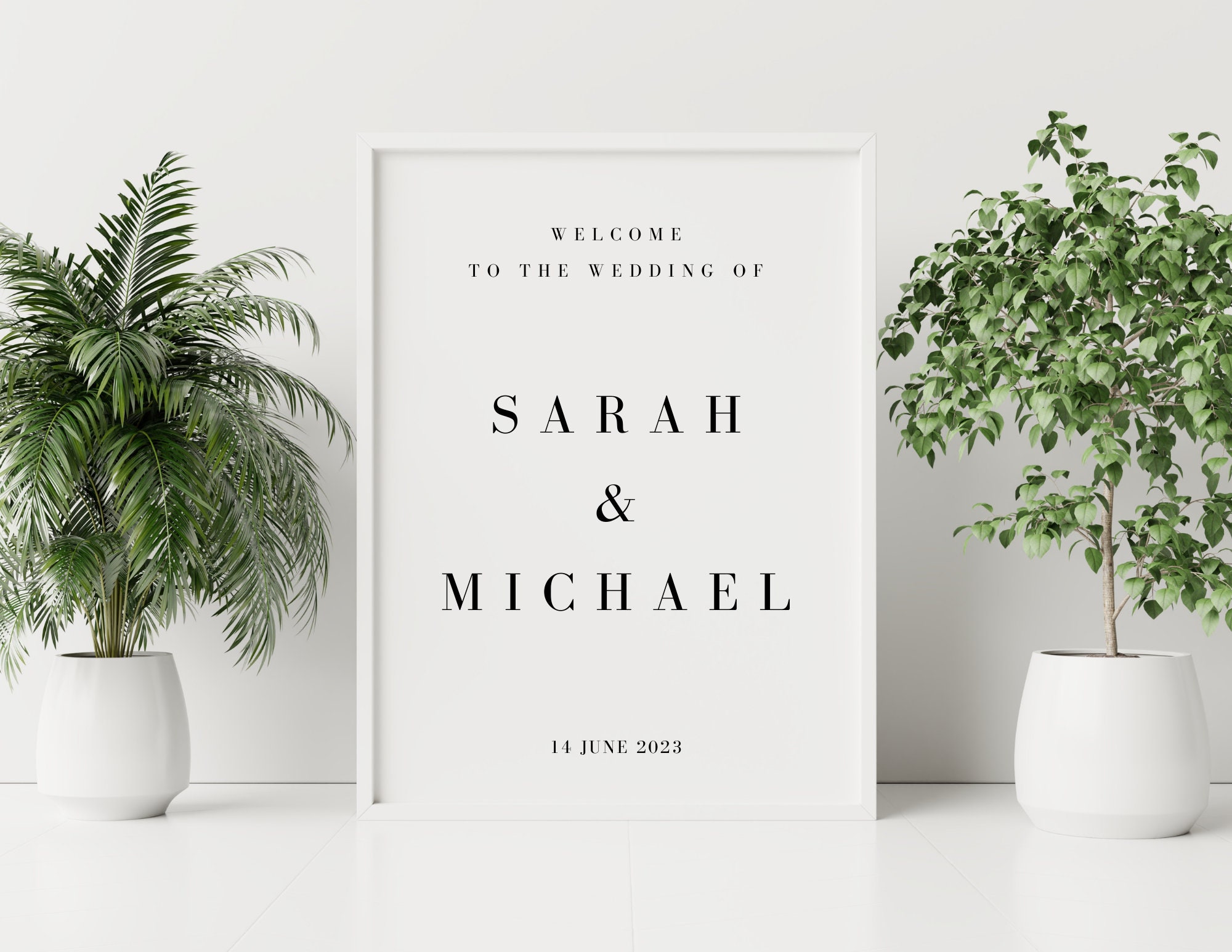 Wedding Ceremony Sign Minimal Elegant Modern Simple Event — free download