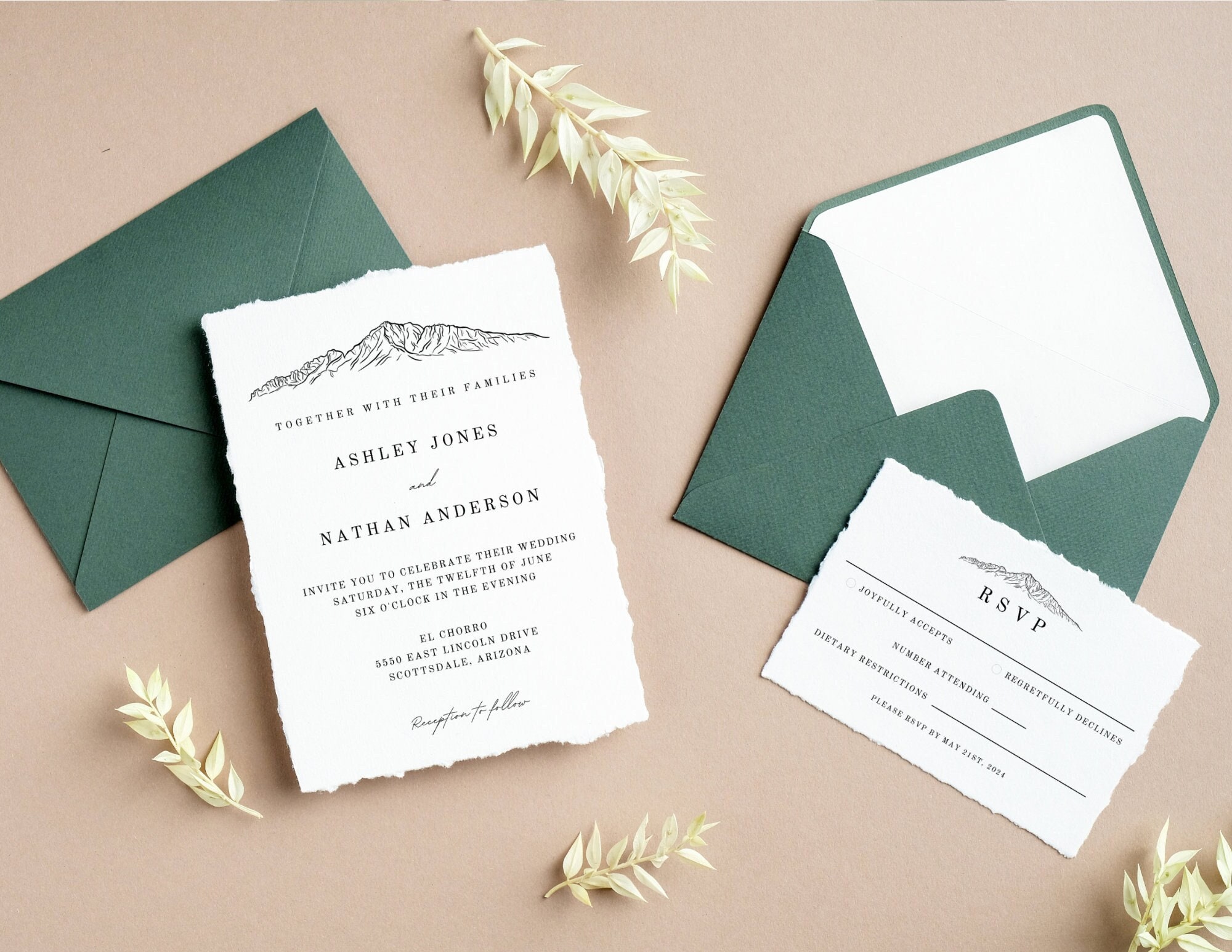 Elegant Mountain Invitation