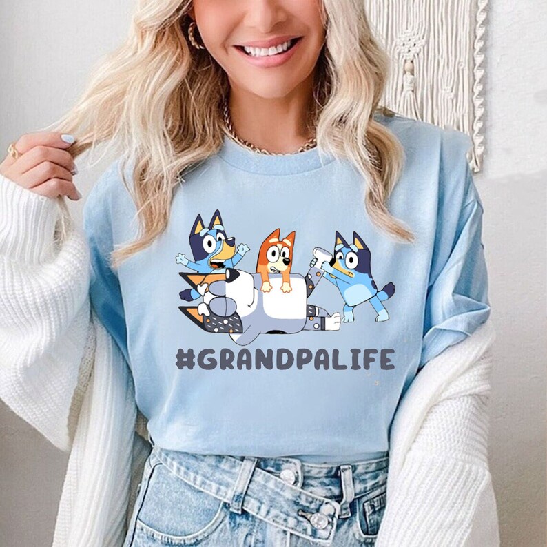 Grandpa Life Bluey Shirt Bluey Grandpa Life T-shirt Grandpa - Etsy