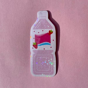 Cute Strawberry Calpico Holographic Sticker for Laptops, Water Bottles, and More!