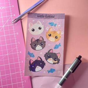 Little Kitty Friends Holo Sticker Bogen