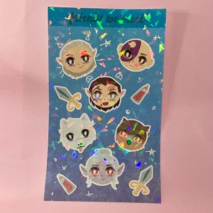 Baldur’s Gate 3 Chibi Companions Sticker Sheet