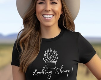Camiseta elegante, camiseta de planta, camiseta de jardinería, camiseta de cactus, regalo para ella / él, camiseta linda suculenta, camiseta del desierto, camiseta botánica,