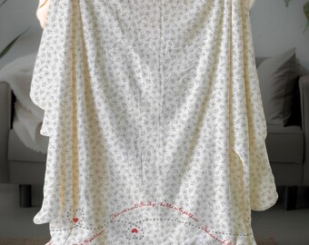 Valentine Gift | Customized Couples Blanket | Proposal or Engagement Gift | Personalized name & message, gift for her, wedding anniversary