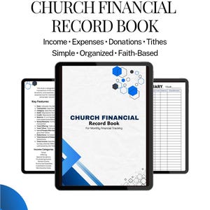 Church Financial Record Book | Tithes and Offerings Ledger (Instant Download)