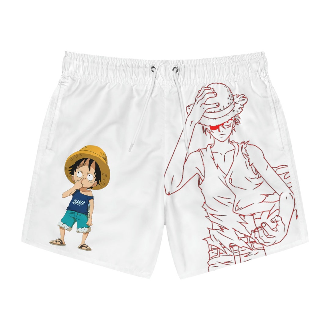 One Piece Luffy Swim Trunks Etsy