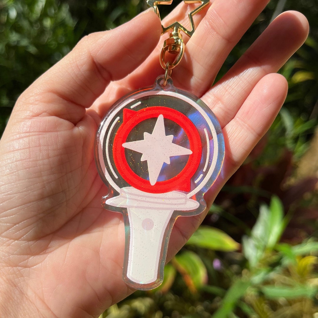 Kpop Acrylic Keychain – Stray Kids / Blackpink Lightstick Shape With Strap
