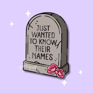 Kpop Fan Last Words Tombstone Enamel Pin | PREORDER