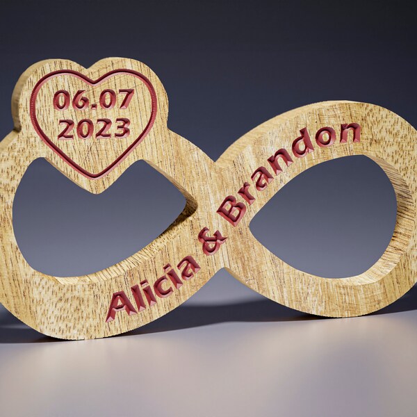 Wedding sign with date | CNC file for wood router or 3d printer | Anniversary sign |