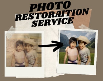 Christmas Giftphoto restoration, photo colorization, restoration old photo, old photo repair, improve images, retouch torn, scratched,