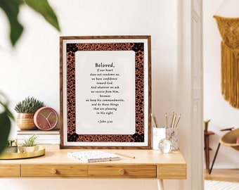 1 John 3:22 Wall Art / Bible Verse Prints / Bible Art / Scripture Art / Christian Quote Art / Christian Aesthetic / Christian Gift