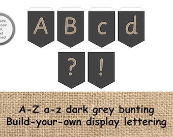 Lettering / Build your own display lettering / classroom bunting / CAPITAL letters / lowercase letters / display board bunting