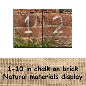 Numeri / Numeri in gesso 0-10 / Foto di matematica in classe / Numeri di apprendimento / Riconoscimento dei numeri / Poster da esposizione EYFS