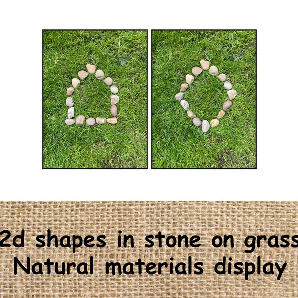 Shapes / 2D shapes / Stone 2D shapes / classroom maths display photos / 2d shape display / Maths area / Outdoor area