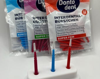 Interdentalbürsten Ständer – personalisierbarer – für: TePe | Dontodent (dm) | Prokudent (Rossmann) – hygienisch und kompakt