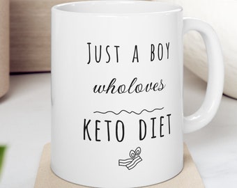 Keto Diet Lover Boy | Funny playful design | Keto lover mug | Unique coffee mug | Wellness & health