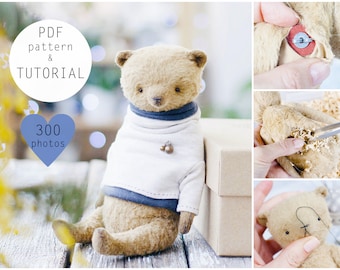 Teddybeer tutorial, teddybeer naaipatroon, teddybeer patroon, beer naaipatroon pdf