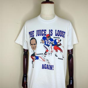 Rare OJ Simpson The Juice Is Loose Again Cochran Shapiro Clark Dardin T-shirt