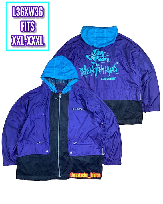 Rare Vintage 90s Converse Psycho Training Jacket Sz 2xl 3xl