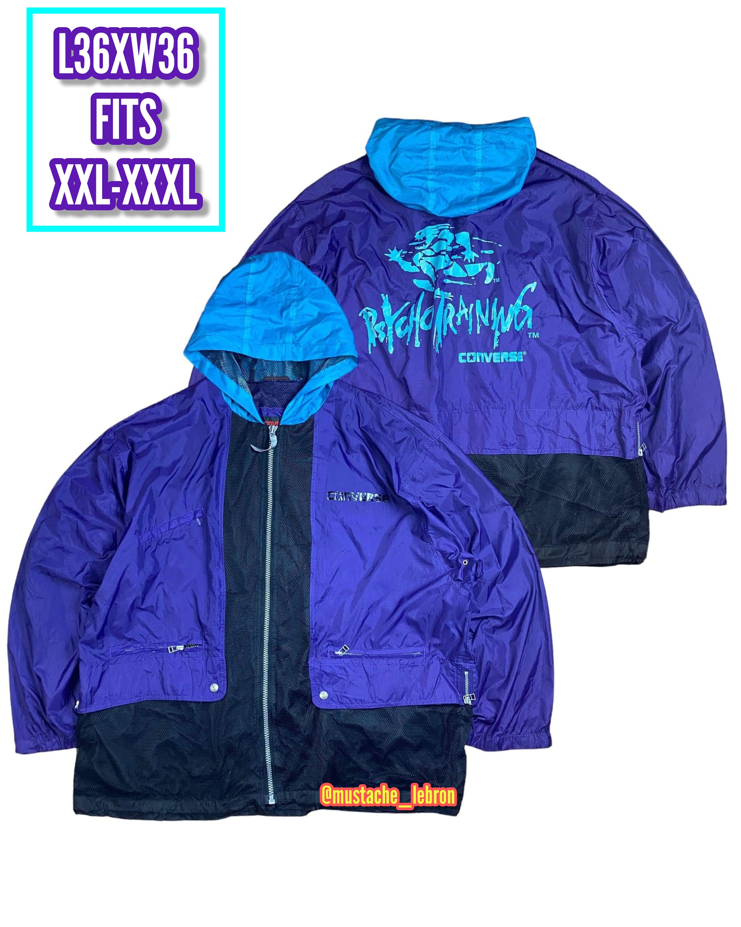 Rare Vintage 90s Converse Psycho Training Jacket Sz 2xl 3xl Rare Vintage 90s Converse Psycho Training Jacket Sz 2xl 3xl
