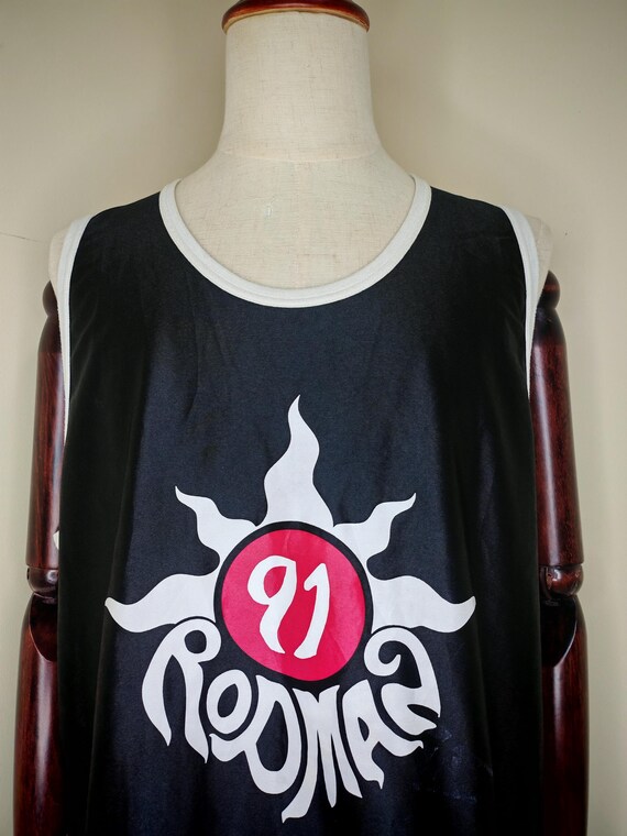Rare Dennis Rodman X Converse 91 Chicago Bulls Jersey Shirt XL