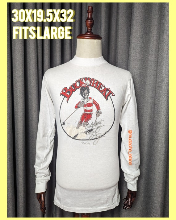 Authentic Vintage Buckwheat Says Snow Skiing O-tay T-shirt 