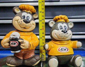 Vintage A&W Root Beer Bear ROOTY Stuffed Animal Plush 15