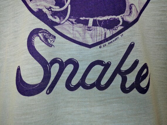1977 Ken Snake Stabler Oakland Raiders Tee Shirt Los Angeles NFL Hall Of Fame View 6