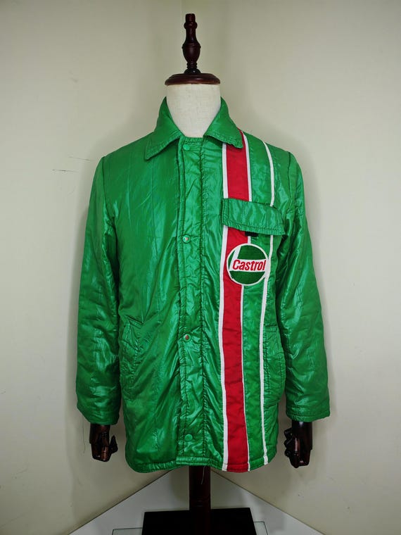Castrol Racing  ジャケット Rare 70s Castrol Racing Nylon Jacket Coat L Les Leston - Etsy