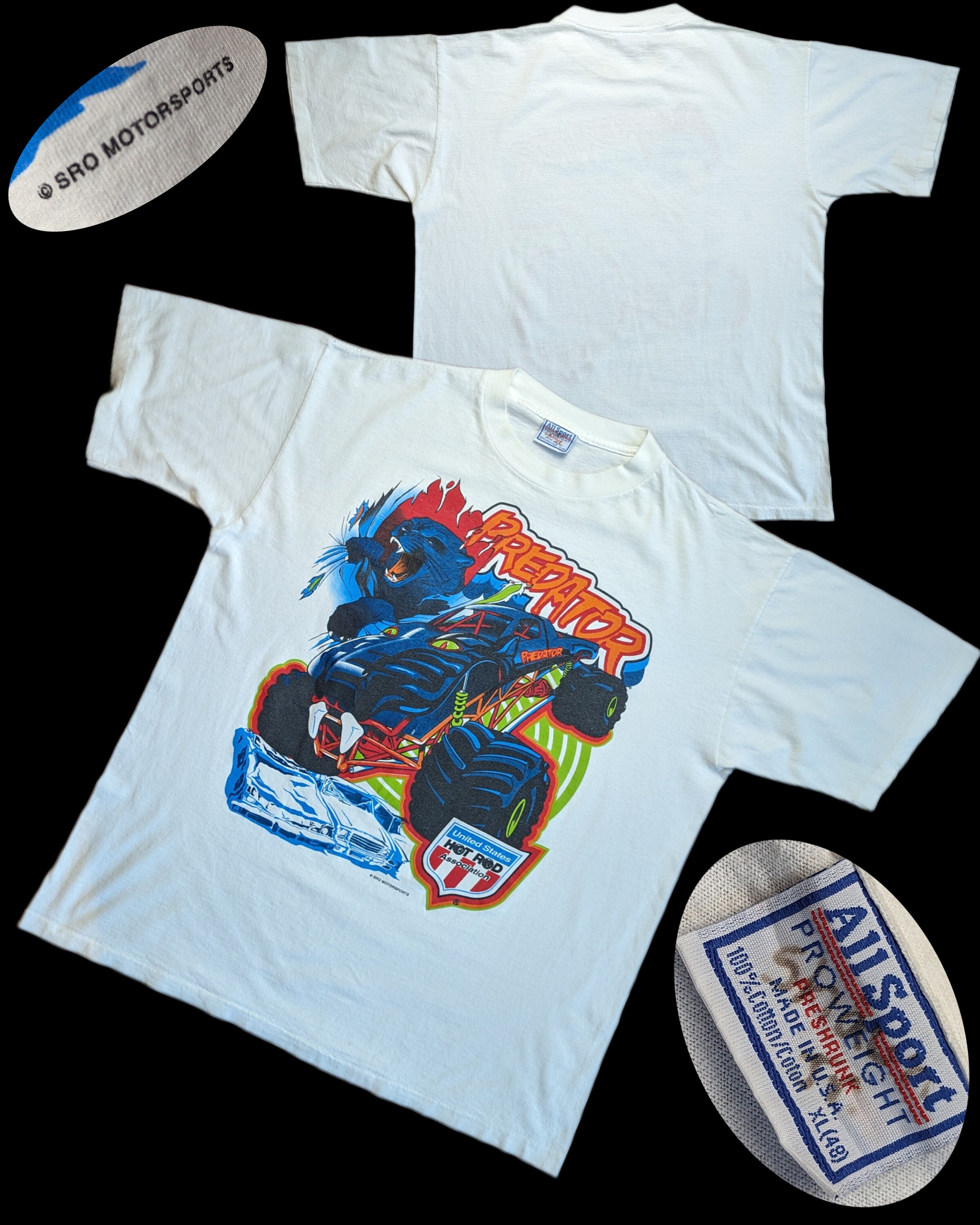 Vintage 1994 Predator US Hot Rod Association Monster Truck T-Shirt