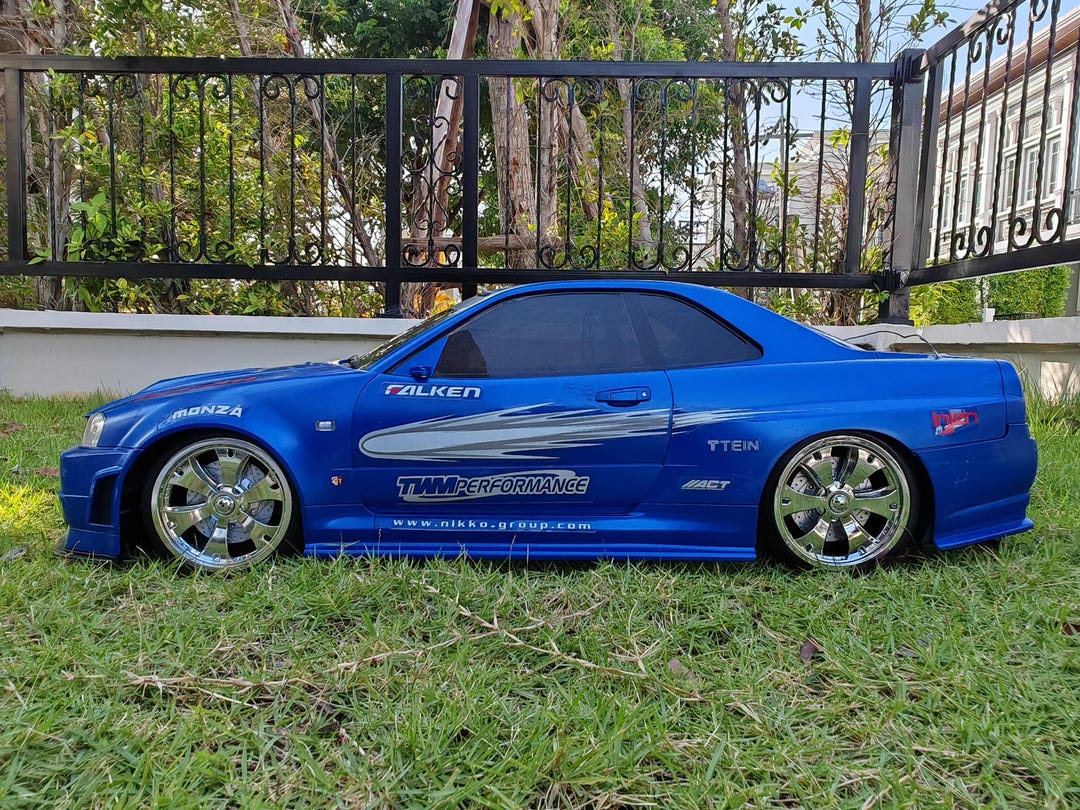 NIKKO RC GT-R 1/5 青色激レア完全動作品！！プレミア (ろんぐて