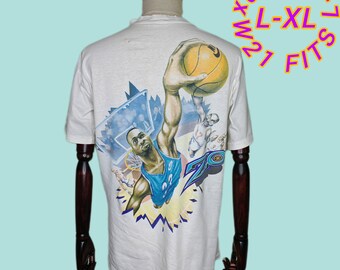 Rare Nike Alonzo Mourning tshirt Large distressed
