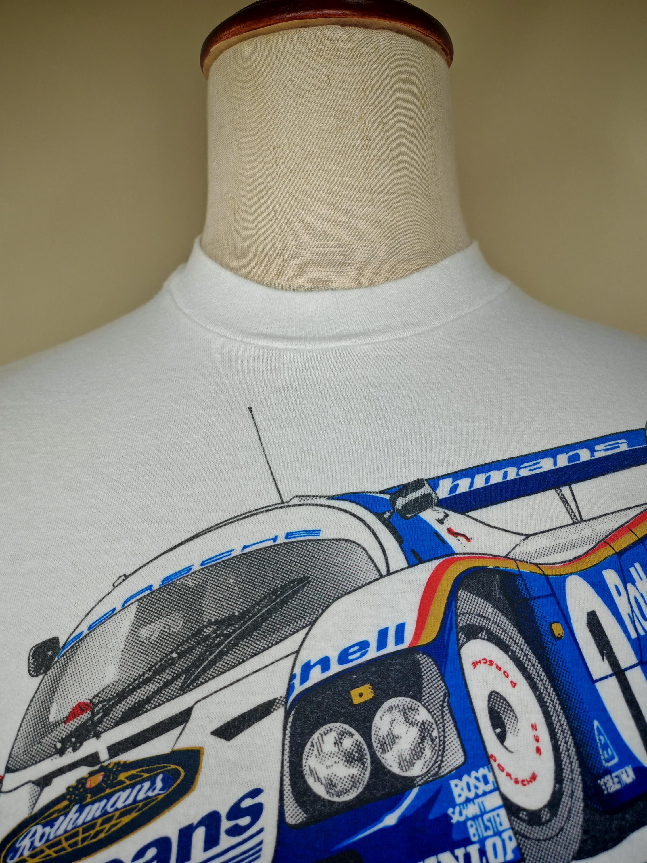 Rare 80s Rothmans Porsche 962C Championships IMSA T-shirt Large 