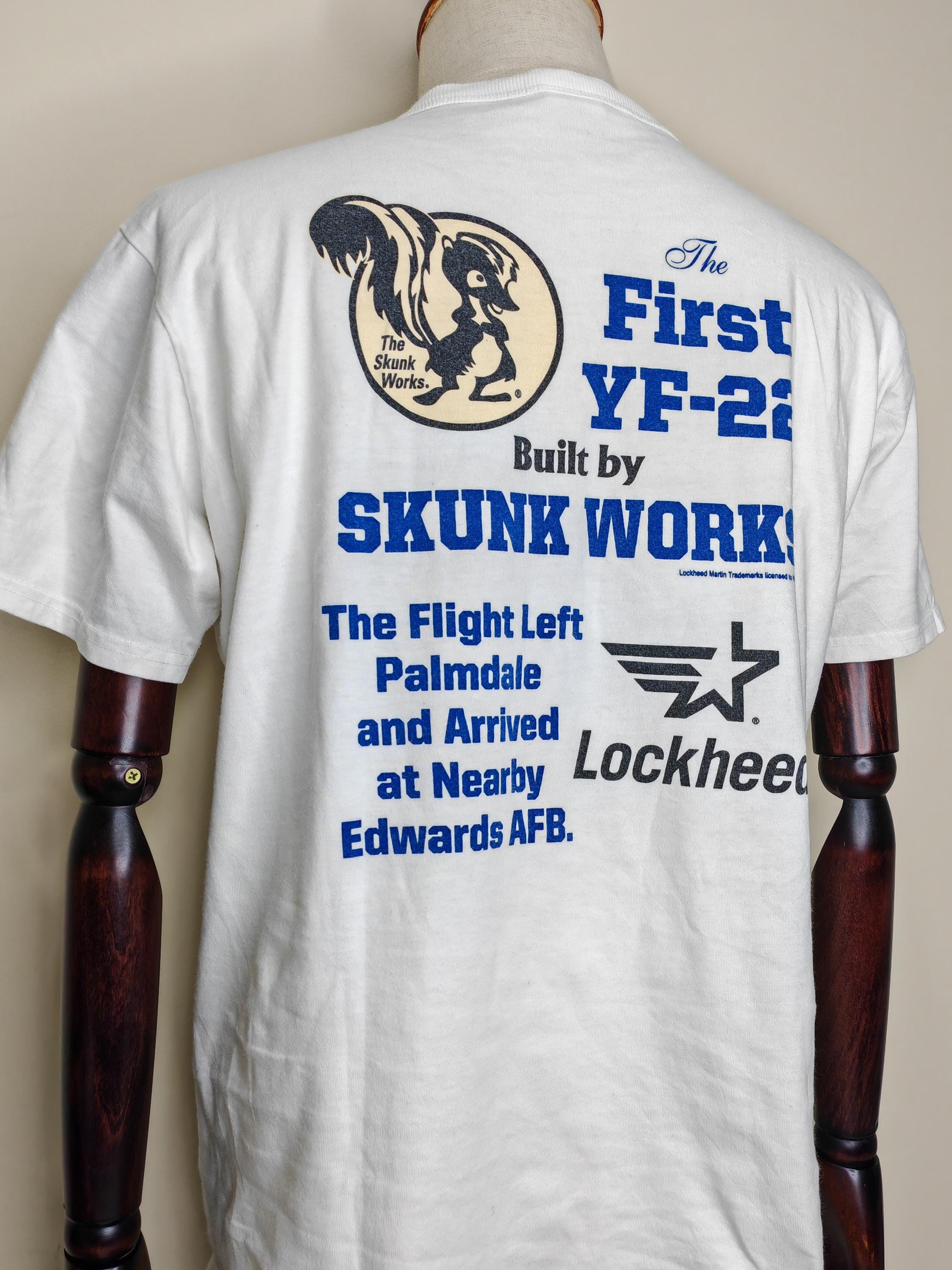 Vintage Buzz Rickson Lockheed Martin YF-22 Jet Skunk Works Shirt 