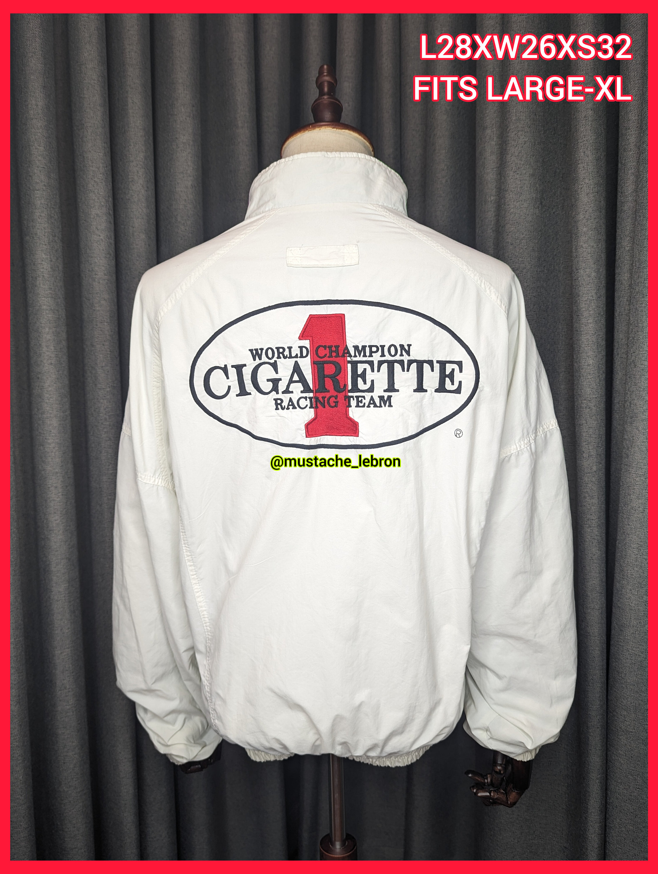 cigarette racing jacket Vintage 80s Cigarette Racing Team Jacket XL Authentic